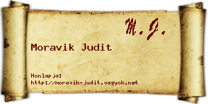 Moravik Judit névjegykártya